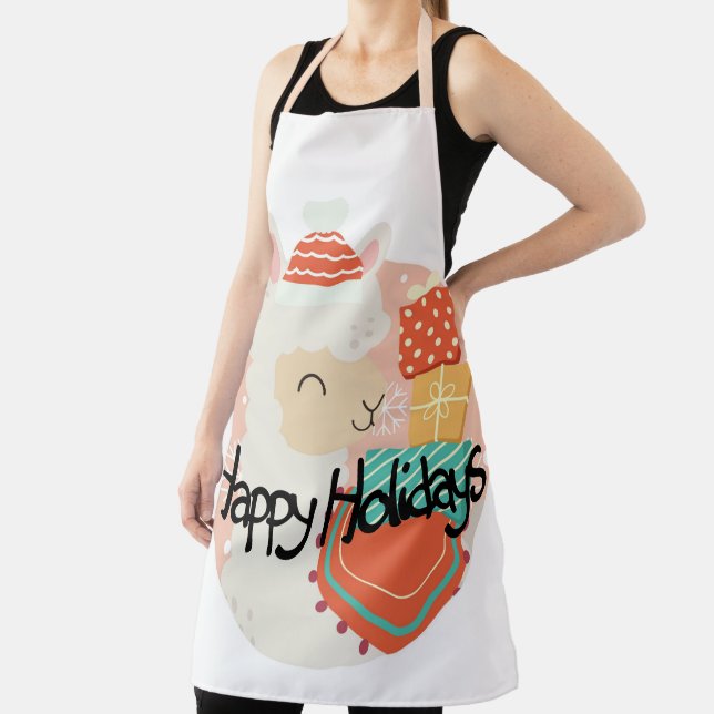 Happy Holidays Llama Apron (Insitu)