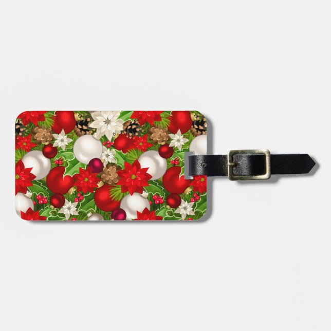Happy Holidays Luggage Tag (Front Horizontal)