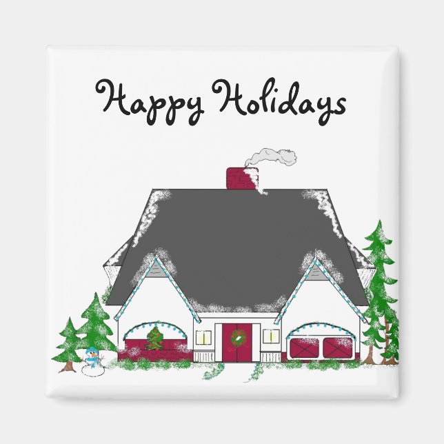 Happy Holidays Magnet (Front)