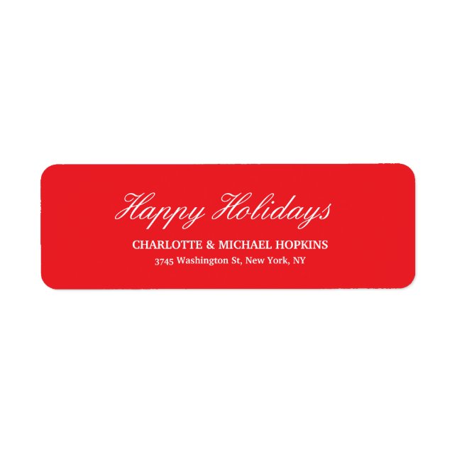 Happy Holidays Merry Christmas Bright Red Family (Front)