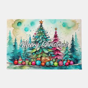 Happy Holidays Merry Christmas Doormat