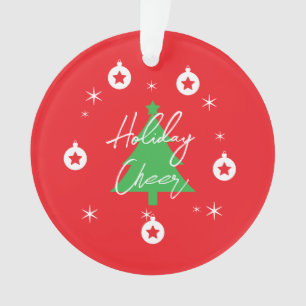 Happy Holidays Merry Christmas New Year Ornament