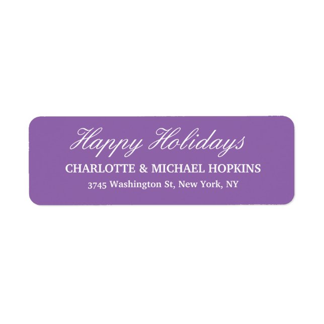 Happy Holidays Merry Christmas Pale Purple Family (Front)