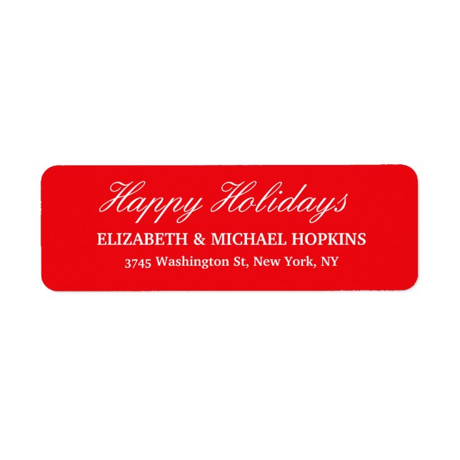 Happy Holidays Merry Christmas Red White Family (Front)
