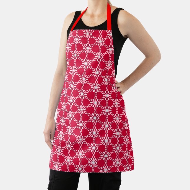 Happy Holidays | Merry Christmas Snowflakes Apron (Insitu)