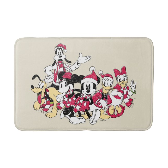 Happy Holidays | Mickey & Friends Christmas Cheer Bath Mat (Front)