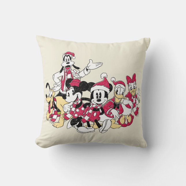 Happy Holidays | Mickey & Friends Christmas Cheer Throw Pillow (Front)