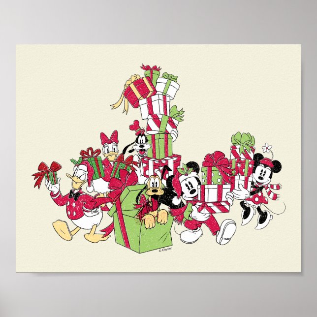 Happy Holidays | Mickey & Friends Christmas Gifts Poster