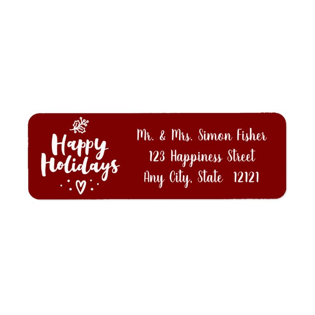 Happy Holidays Mistletoe And Heart (Front)