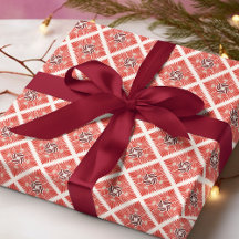 Happy Holidays Modern Bold Red Floral Christmas