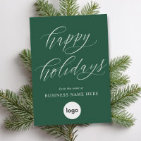 Happy Holidays Modern Calligraphy Business Logo