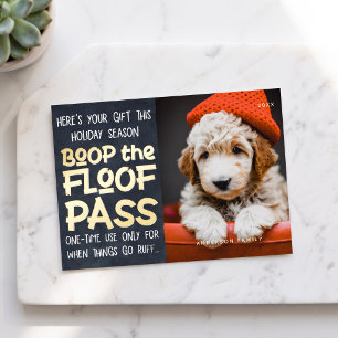 Happy Holidays Modern Funny Pet Custom Photo Foil Holiday Card
