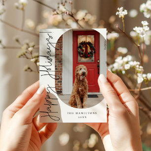 Happy Holidays Modern Minimalist Card