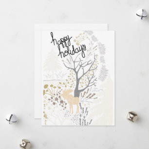 Happy Holidays Moose  Holiday Card