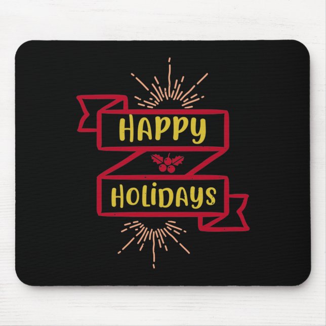 Happy Holidays Mouse Pad (Front)