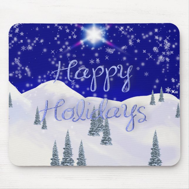 Happy Holidays Mouse Pad (Front)