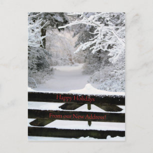 Happy Holidays - New Address Christmas Card