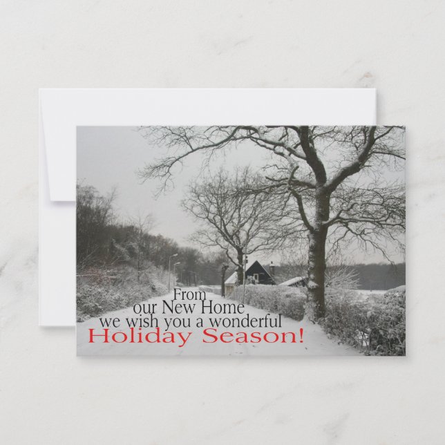 Happy Holidays - New Address Christmas Card (Front)