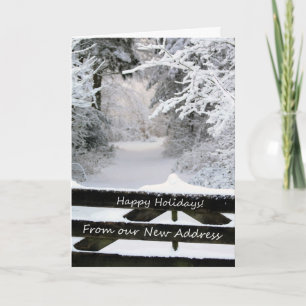 Happy Holidays - New Address Christmas Card
