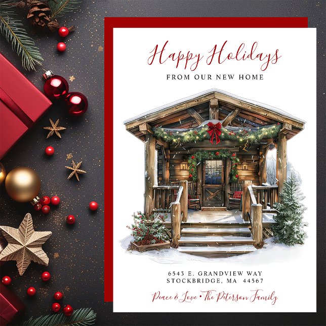 Happy Holidays New Home Front Door Moving Announcement (Creator Uploaded)