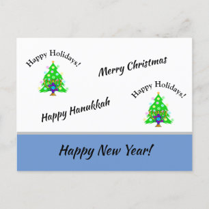 Happy Holidays  New Years Postcard