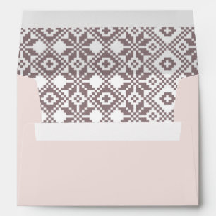 Happy Holidays Nordic Snowflake Pattern Christmas Envelopes
