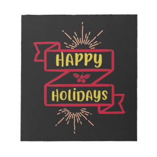 Happy Holidays Notepad