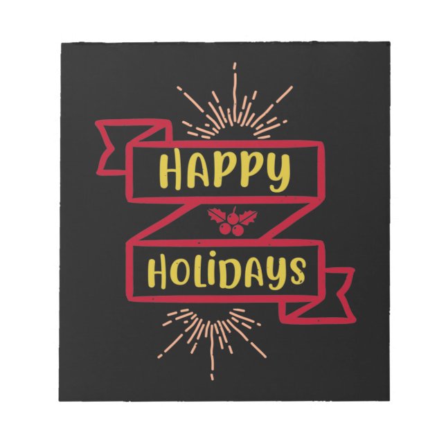 Happy Holidays Notepad (Front)