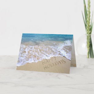Happy Holidays Ocean Beach Card