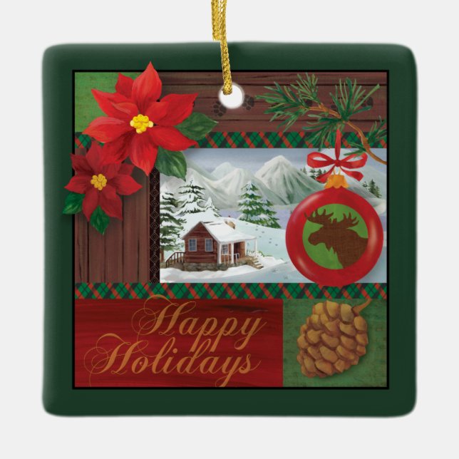 Happy Holidays Ornament (Front)