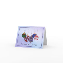Happy Holidays Ornament card