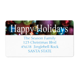 Happy Holidays ornaments Holiday Label