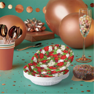 Happy Holidays Paper Bowls Paper Plate