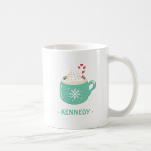 Happy Holidays Pastel Blue Hot Chocolate Cup