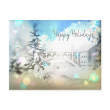 Happy Holidays pencil paining card