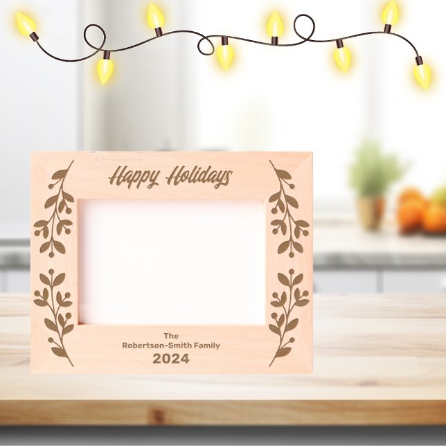 Happy Holidays Personalized Laser  Etched Frames (Creator Uploaded)
