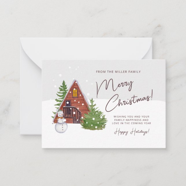 Happy Holidays Personalized Merry Christmas Card (Front)