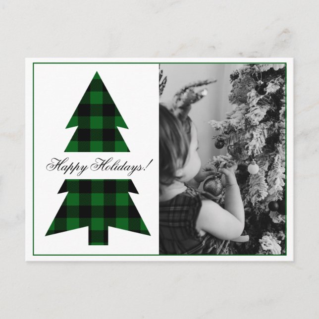 Happy Holidays Photo Buffalo Carte postale (Devant)