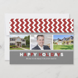 Happy Holidays Photo Card Real Estate Business