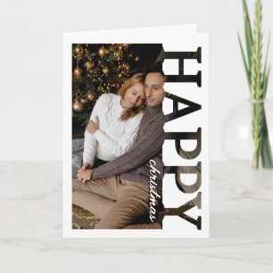 Happy Holidays Photo Christmas Card   Modern Minim