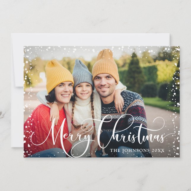 Happy Holidays PHOTO Christmas Greeting Holiday Card (Front)