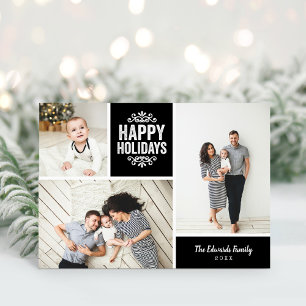 Happy Holidays Photo Collage Greeting Card