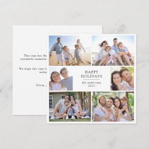 Happy Holidays   Photo Collage Square Holiday Card