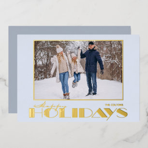 Happy Holidays Photo Foil Holiday Card