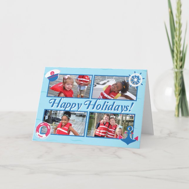 Happy Holidays- Photo Frame Card (Front)