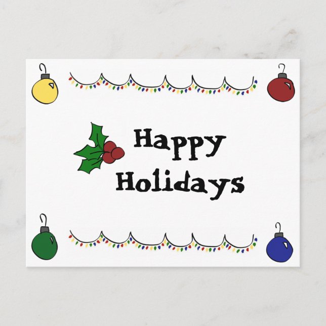 Happy Holidays Postcard (Front)
