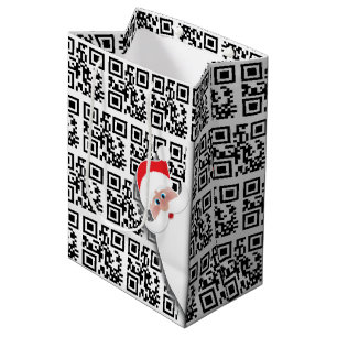 Happy Holidays QR Codes Medium Gift Bag