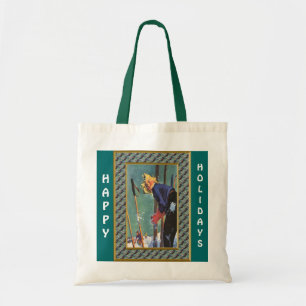 Happy Holidays  Ready to ski Tote Bag