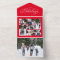 Happy holidays red photo collage unique trifold