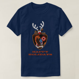 Happy Holidays Reindeer Clark County Nevada Fire T-Shirt
